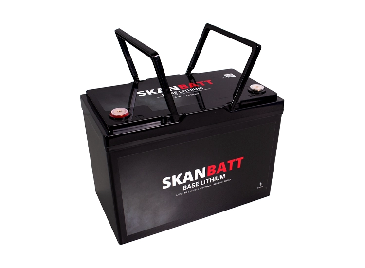 SKANBATT Base Litium 12V 100Ah 100A BMS blåtand 3 Års garanti - Husbil