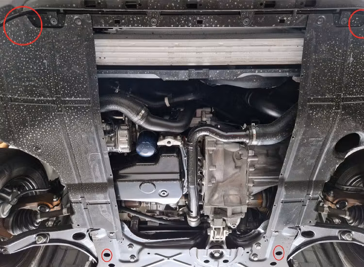 Hasplåt motor / växellåda / kylare 2,5mm aluminium Fiat Ducato 2016+