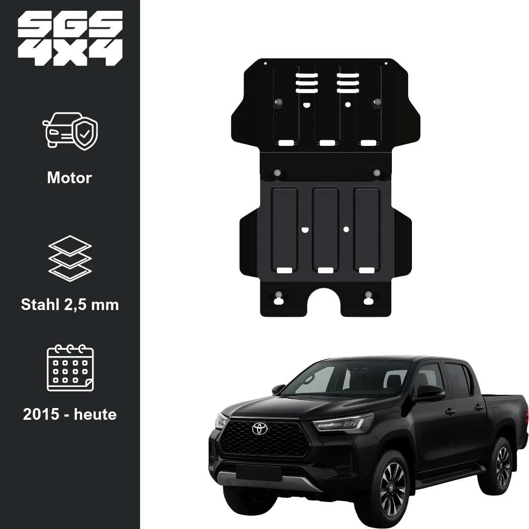 Hasplåt motor / kylare 2.5mm stål Toyota Hilux 16+