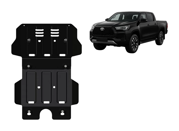 Hasplåt motor / kylare 2.5mm stål Toyota Hilux 16+