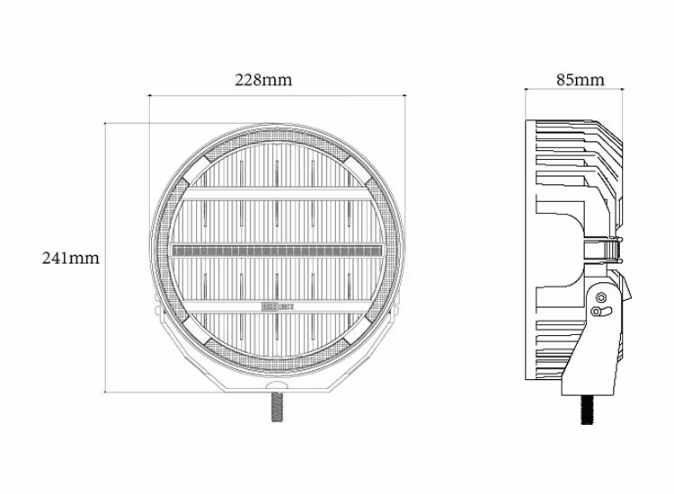BriodLights Olympus 3.0 9 tum LED extraljus - Vit