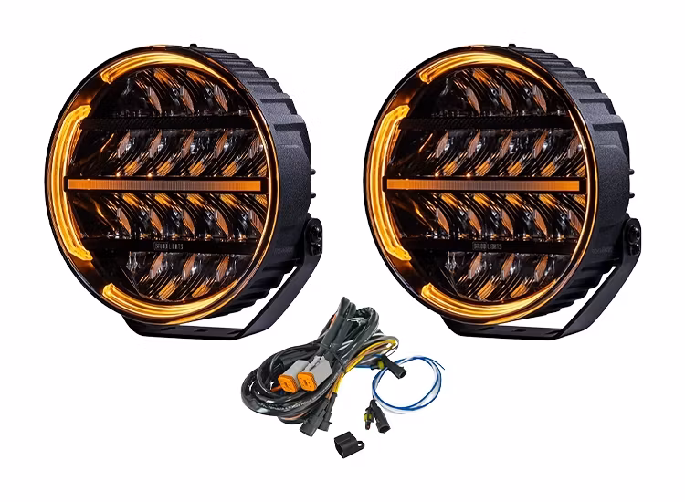 2-pack BriodLights Olympus 3.0 9 tum LED extraljus - Svart