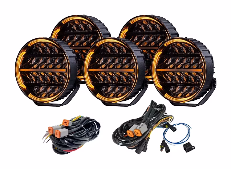 5-pack BriodLights Olympus 3.0 9 tum LED extraljus - Svart