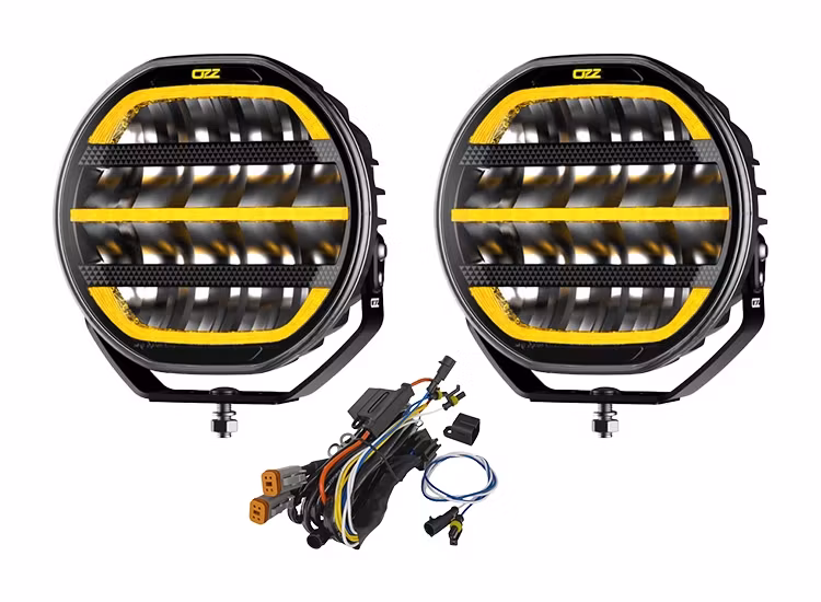 2-Pack OZZ XR2 P9 tum LED extraljus med kabelsats