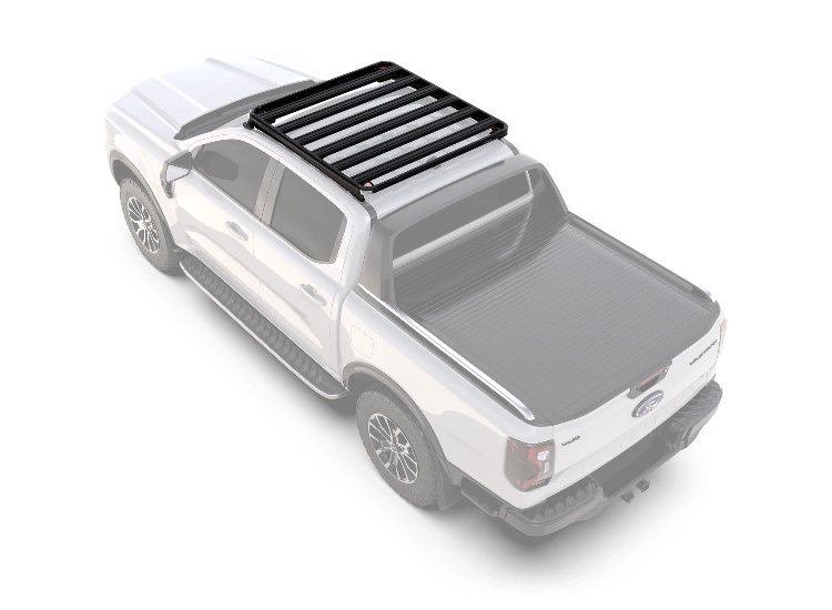 Front Runner Slimline 3 - monterad på Ford Ranger sedd snett bakifrån och ovanifrån