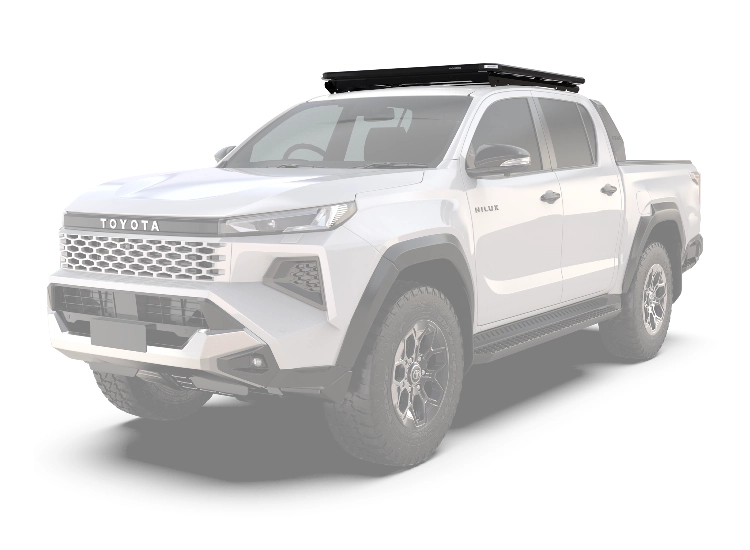 Front Runner Slimline 3 - monterad på Toyota Hilux sedd snett framifrån