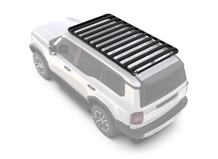 Front Runner Slimline 3 - monterad på Toyota Land Cruiser 250 sedd snett bakifrån och ovanifrån