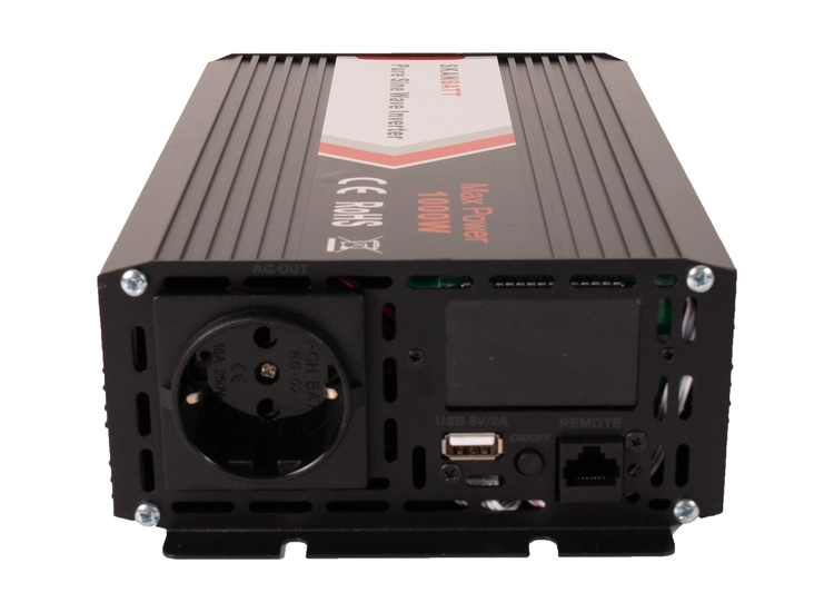 Skanbatt inverter 12V 1000W ren sinus med trådlös fjärrkontroll – bild 2