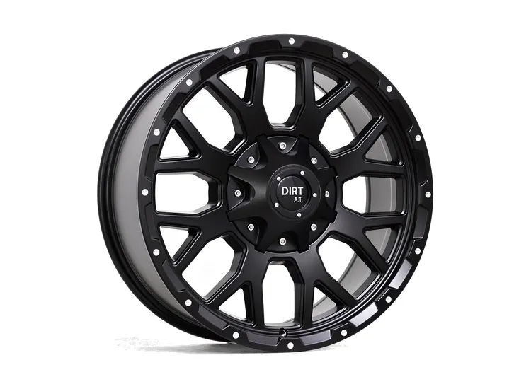DIRT A.T D357 Flatblack milled rivets 8,5x17 8x170 ET10 CB125,1