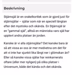 Stjärnsjäl Orakelkort (svensk text)