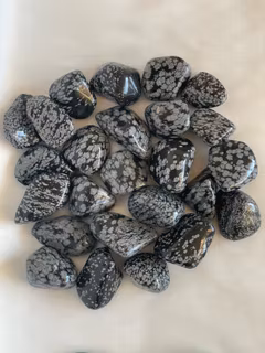 Snöflingeobsidian (trumlad)