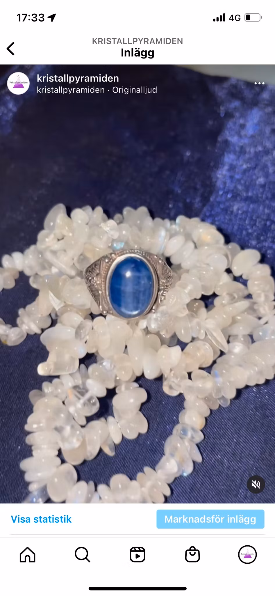 Blå Kyanit ring