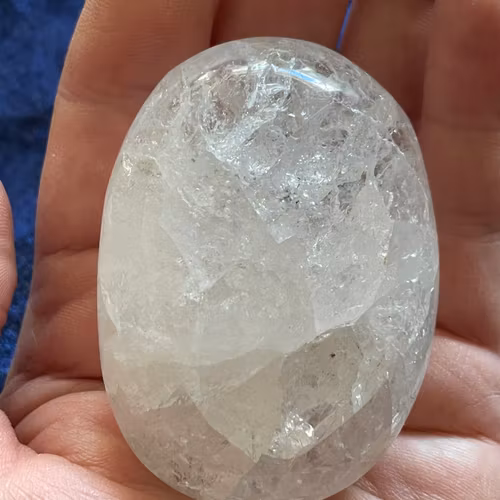 Krackelerad Bergkristall Palmstone