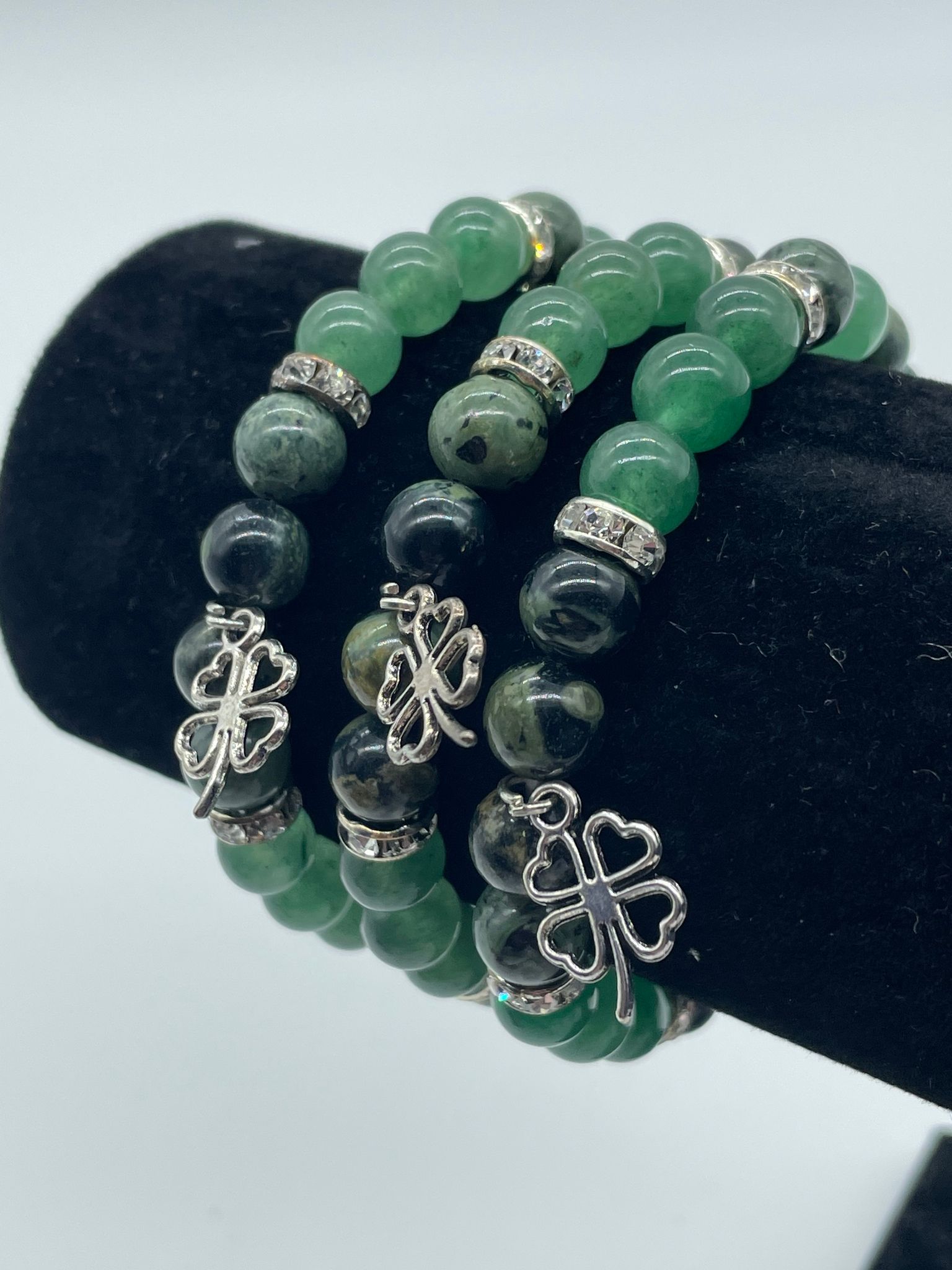 Armband Kambaba Jaspis och Grön Aventurin
