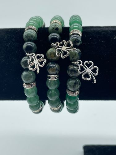 Armband Kambaba Jaspis och Grön Aventurin