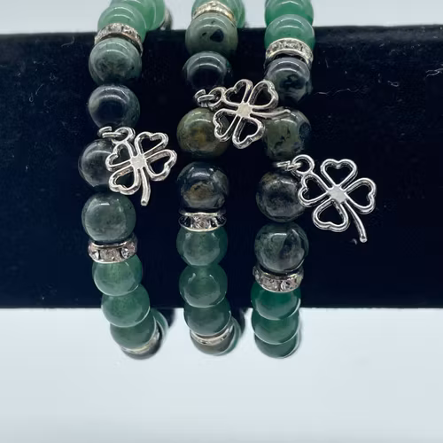 Armband Kambaba Jaspis och Grön Aventurin