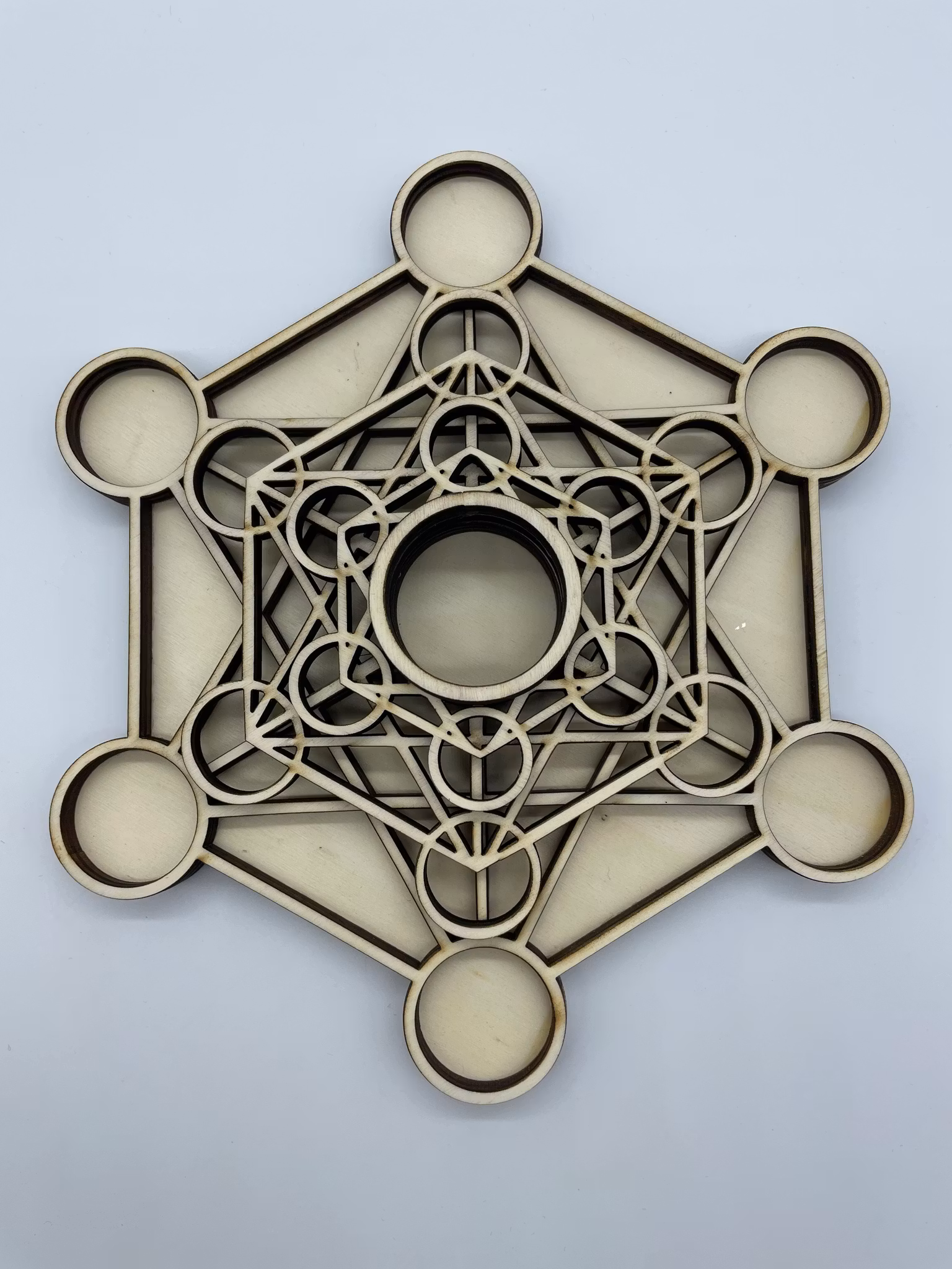 Kristallnät Metatron i trä