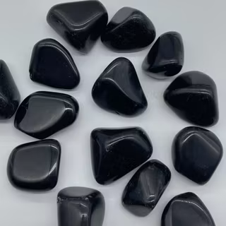 Svart Obsidian trumlad