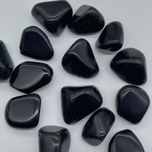 Svart Obsidian trumlad