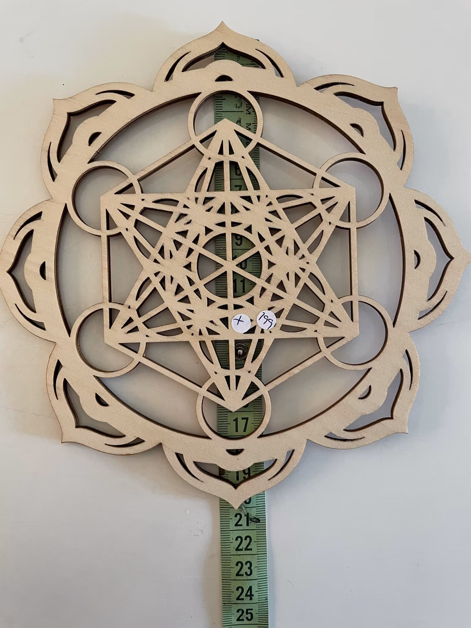Kristallnät Metatron Guldmålad med glitter (20cm)