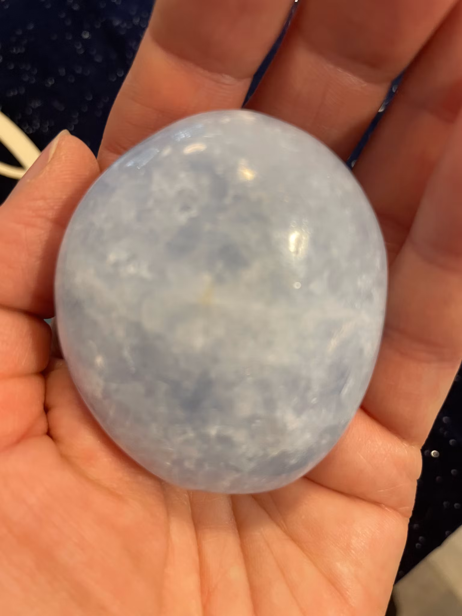 Blå Kalcit Palmstone
