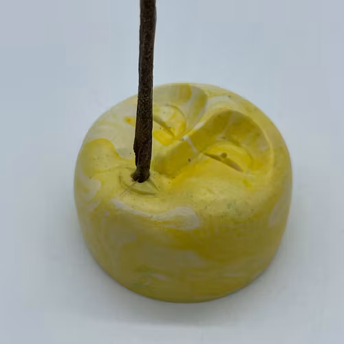 Jesmonite (gul) Ansikte Rökelsehållare
