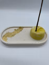 Jesmonite (gul) Ansikte Rökelsehållare