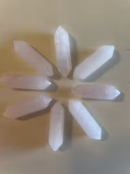 Rosenkvarts mini dubbelspetsar