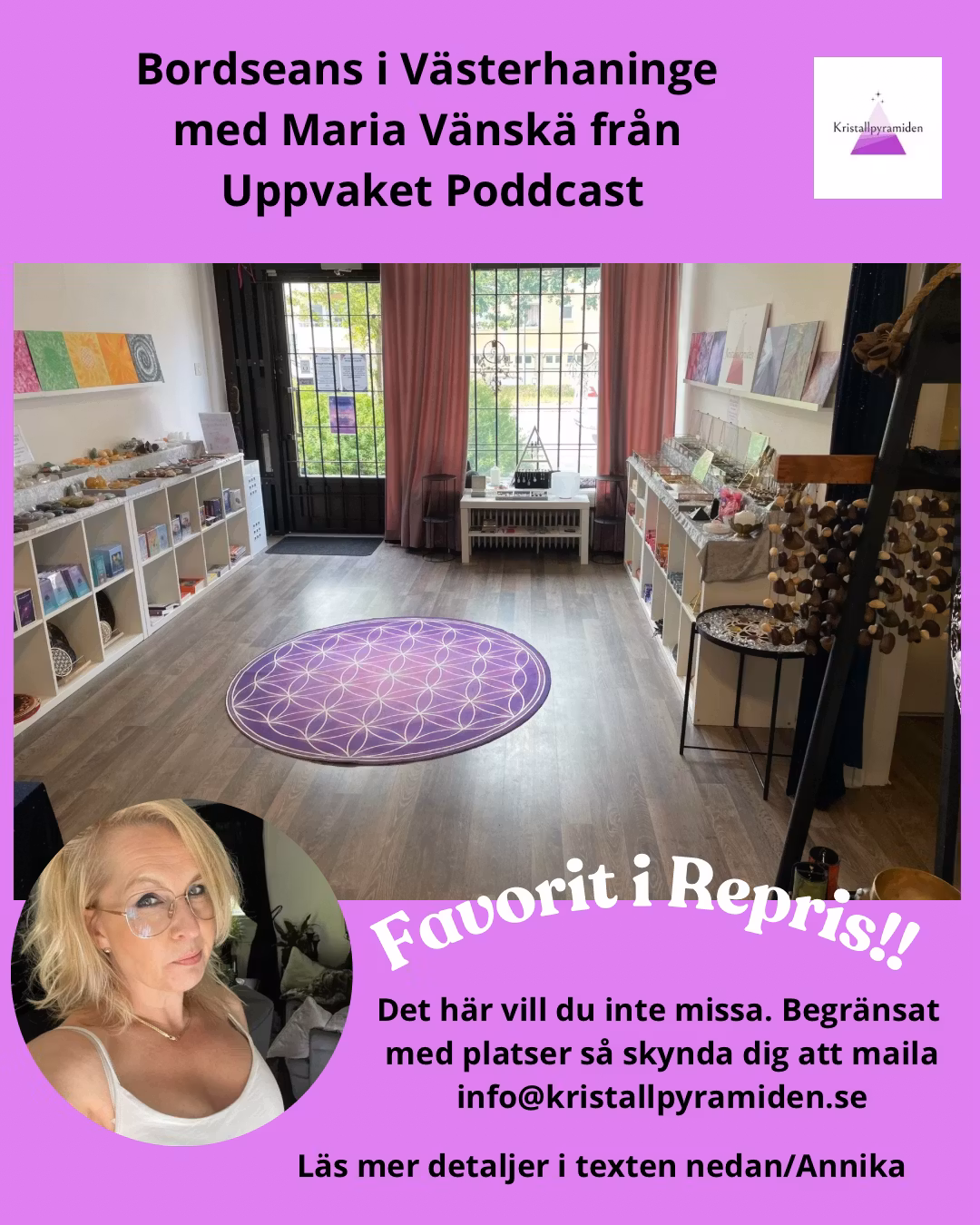 Bordseans med Maria Vänskä 10/5-26