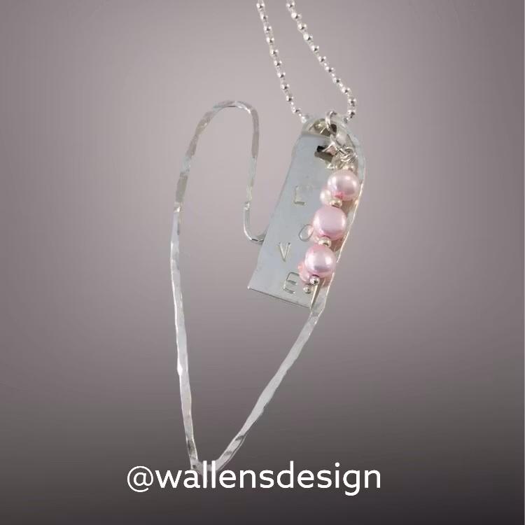 LOVE PINK Original Silverhjärta