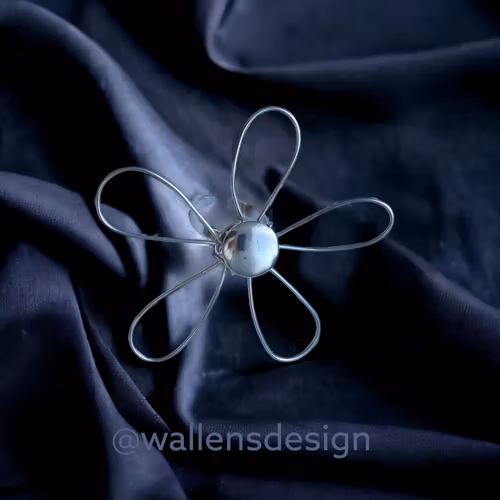 Modesty Original Silverring blomma blank silverpistill