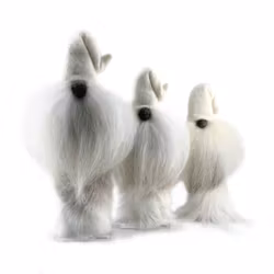 TOMTE FROST MINSTA MODELL 25-26 CM HÖG I VACKERT VITT RENSKINN