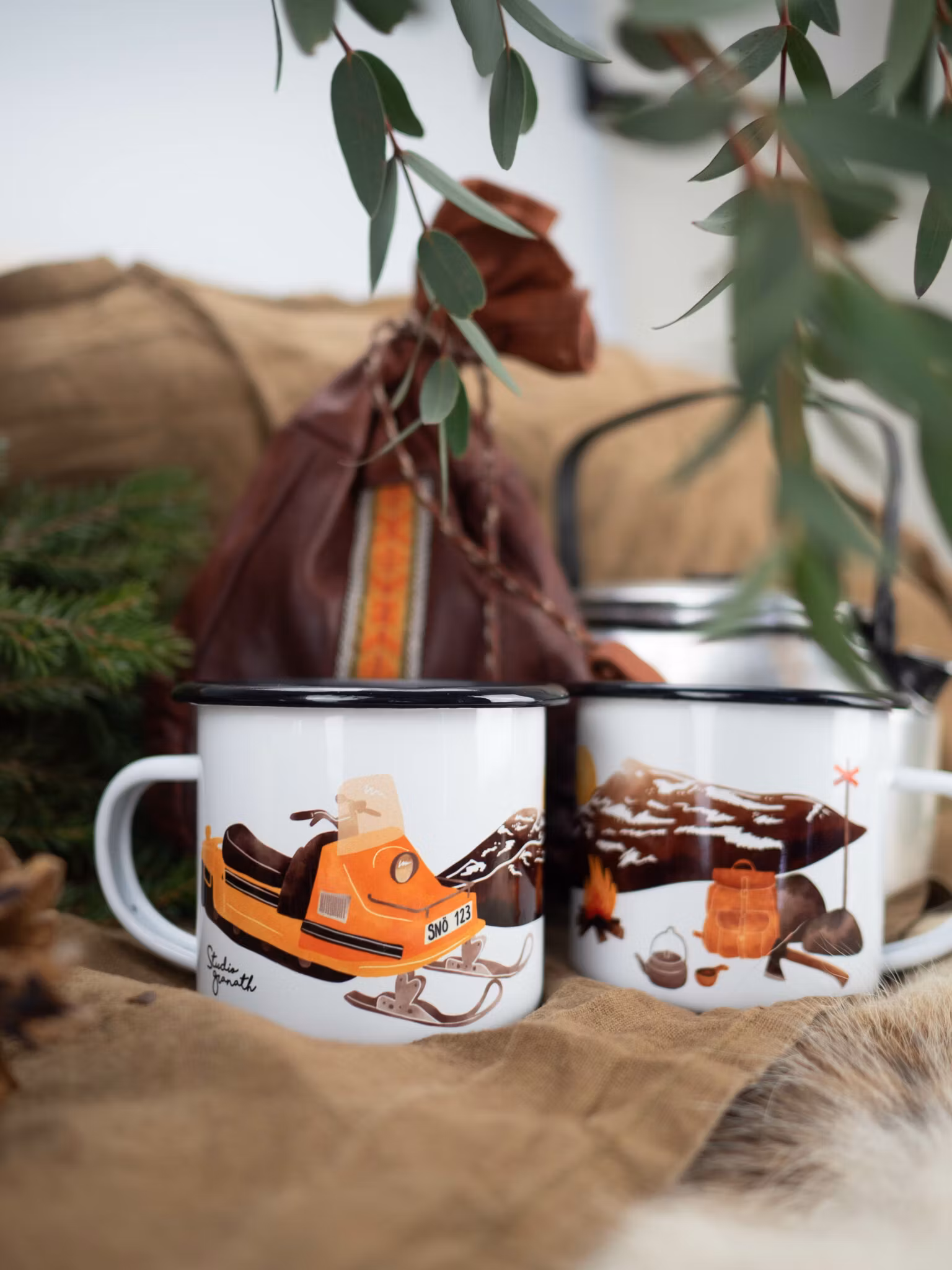 Emaljmugg Kaffepaus