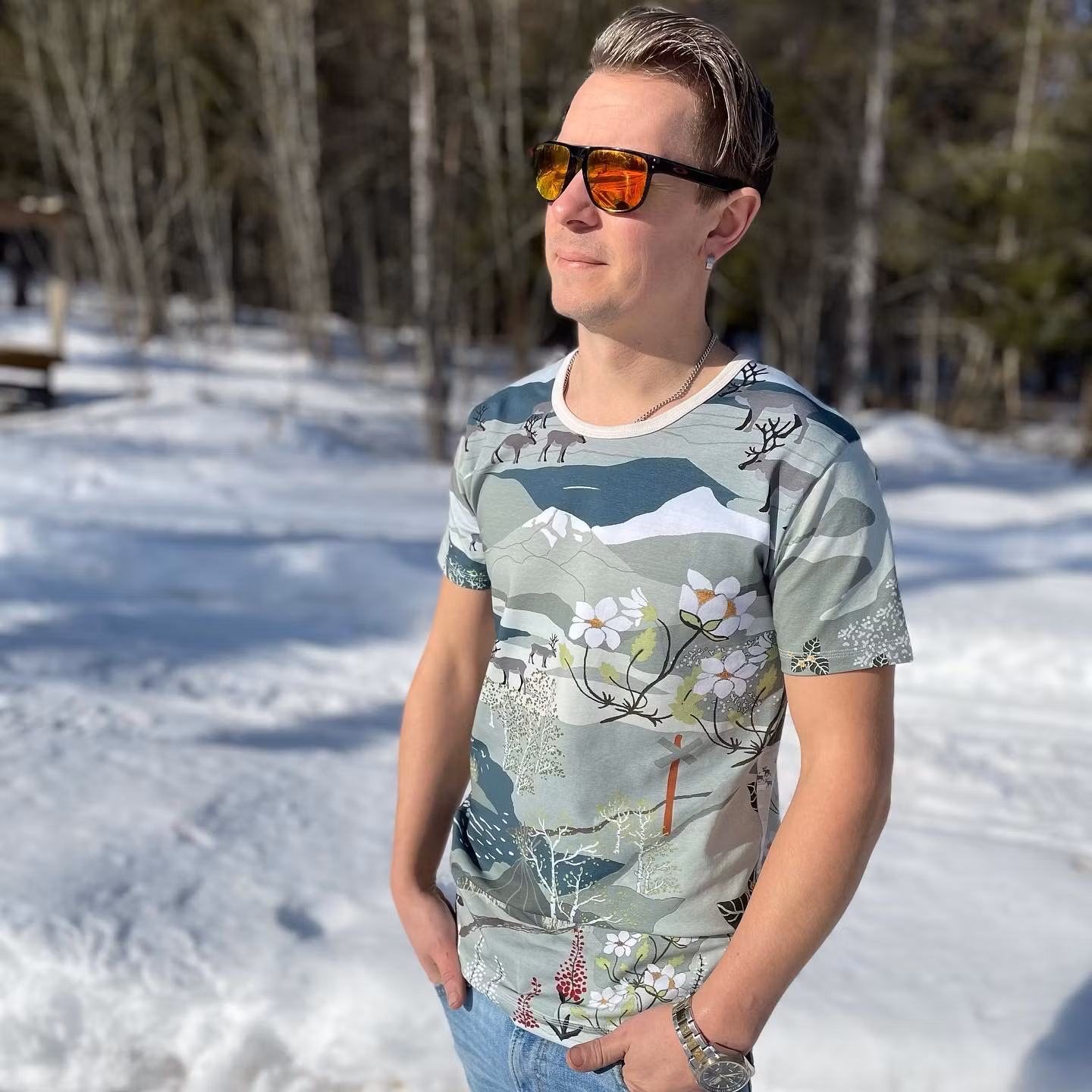 Herr T-shirt - Eget Tygval