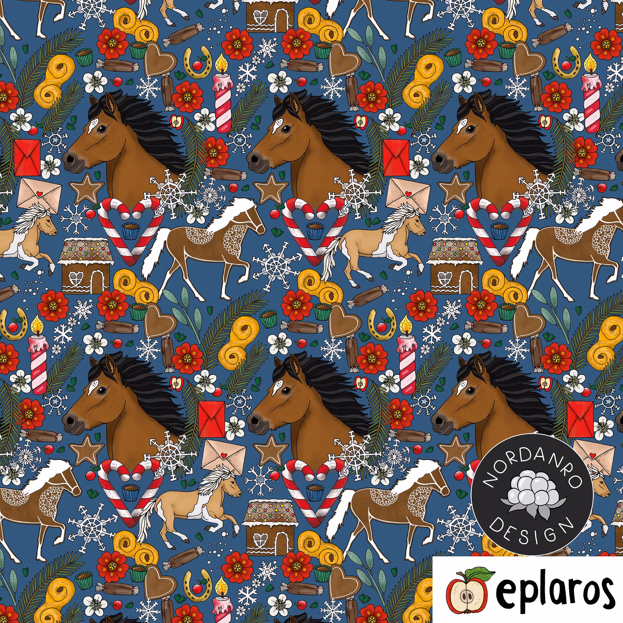 Julhästen Deep Blue