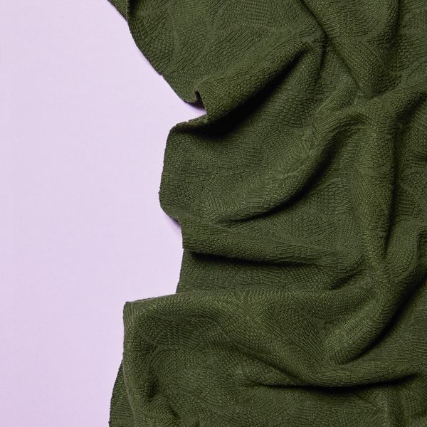 Leaf Jacquard Forest Green
