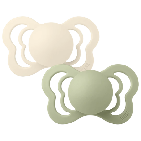 BIBS Couture 2 PACK Ivory/Sage ANATOMICAL 6+