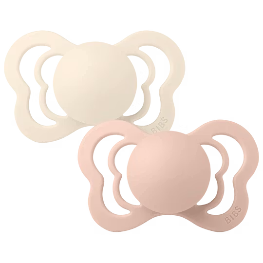 BIBS Couture 2 PACK Ivory/Blush ANATOMICAL 0+