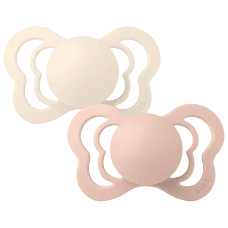 BIBS Couture 2 PACK Ivory/Blush ANATOMICAL 0+