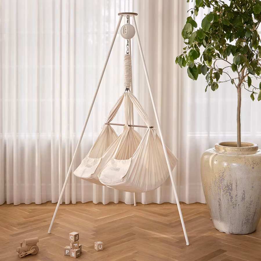 Moonboon CLASSIC PAKKE – TVILLINGHENGEVUGGE GRÅ stativ