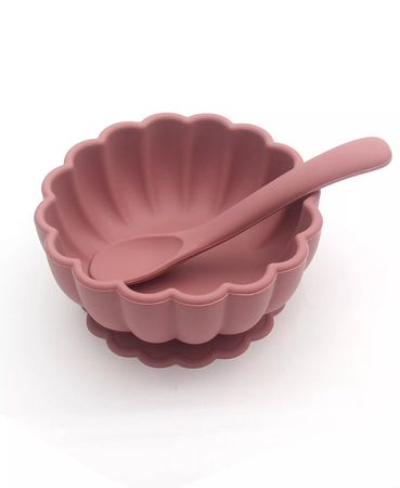 Skålen VILMA i silikon (uten skje) Rosa
