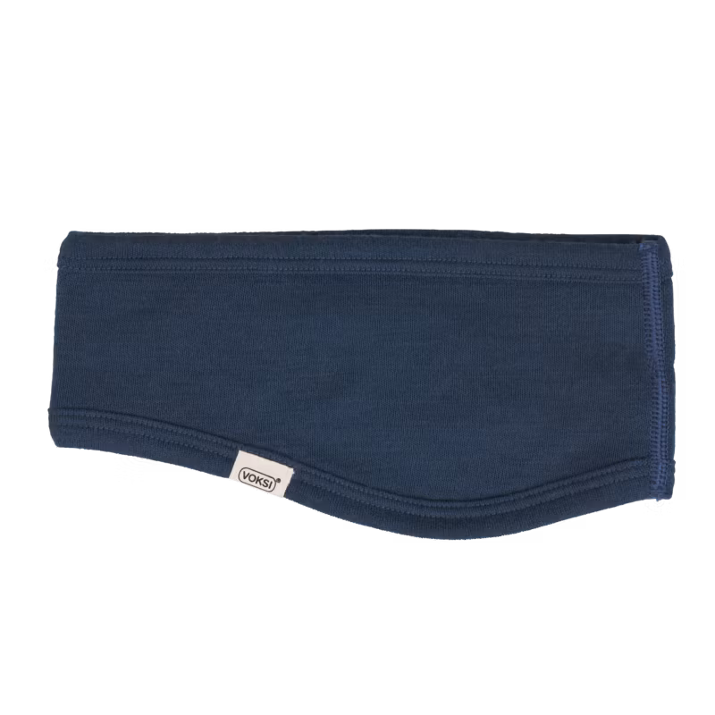 voksi wool earwarmer poppyblue