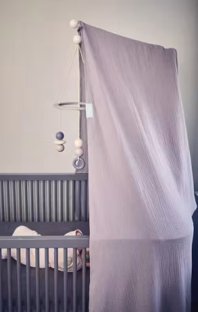Najell Cot Canopy - Mercury Grey
