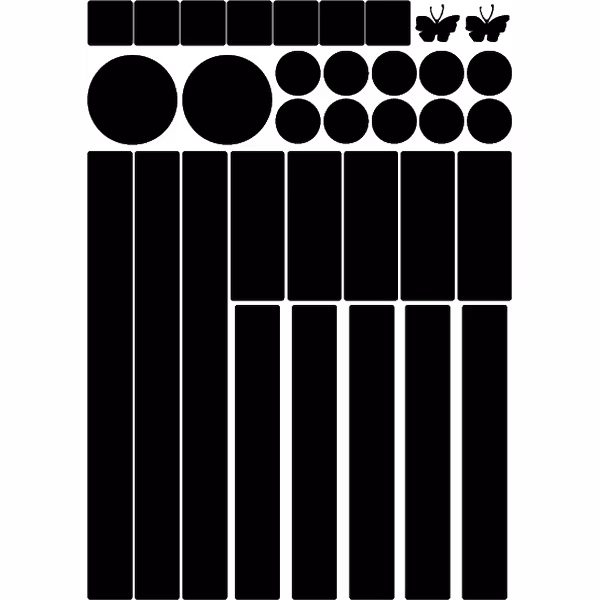 Tinkafu Svart Refleks klistremerkerark til barnevogn