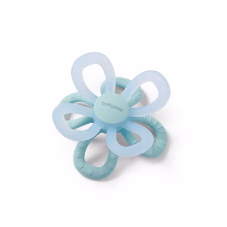 BabyOno silicone teether Flower Blue.