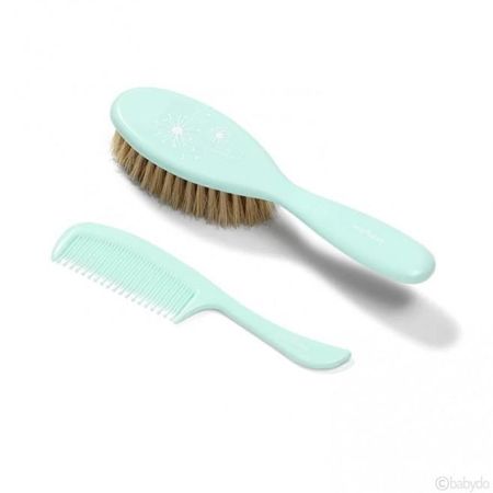 BabyOno hairbrush and comb, natural bristle