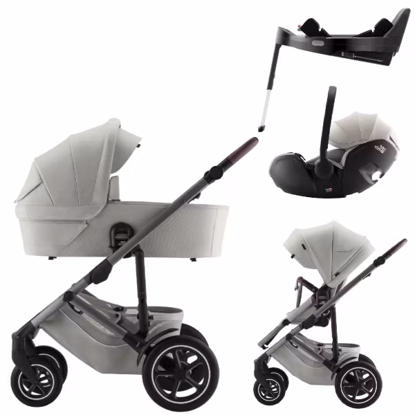Britax SMILE 5Z Duo ink. Baby-Safe PRO Babystol og Base Linen Grey