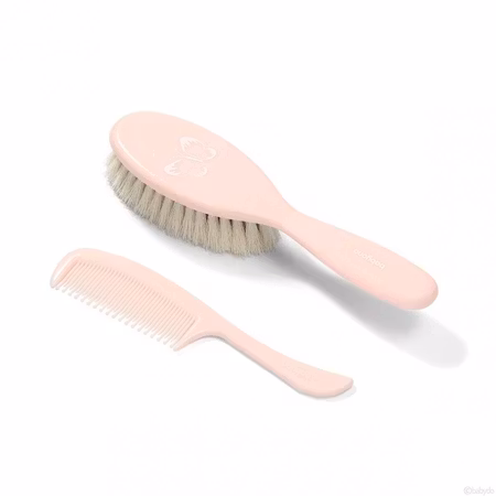 BabyOno hairbrush and comb, natural bristle