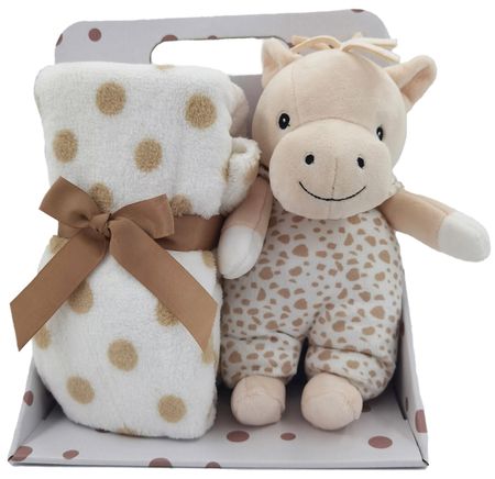 Carlo Baby Fleecefilt & Gosedjur Hippo Beige
