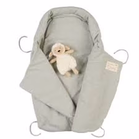 VOKSI  WOOL WRAP - Warm swaddle bag Misty Green.